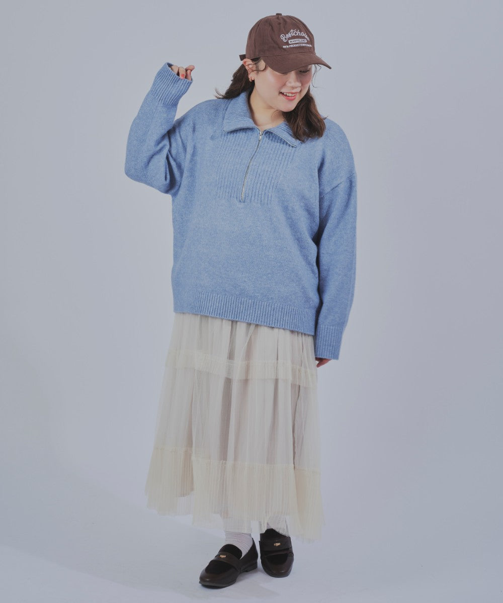 【la farfa企画】 ハーフジップニット