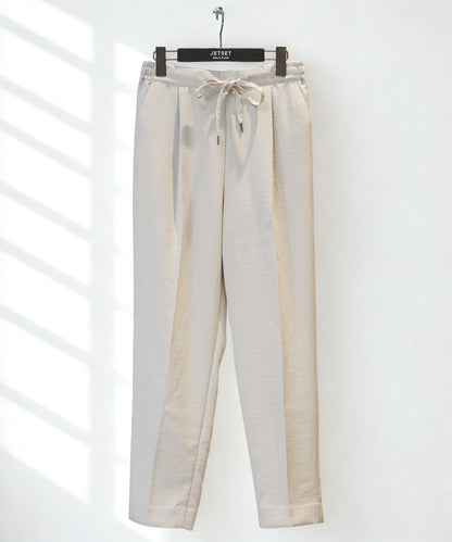 【JETSET SOLO PLUS】リネンライクドロストテーパードパンツ