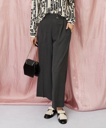 12-1892【JETSET SOLO PLUS】2WAYピーチツイルワイドパンツ