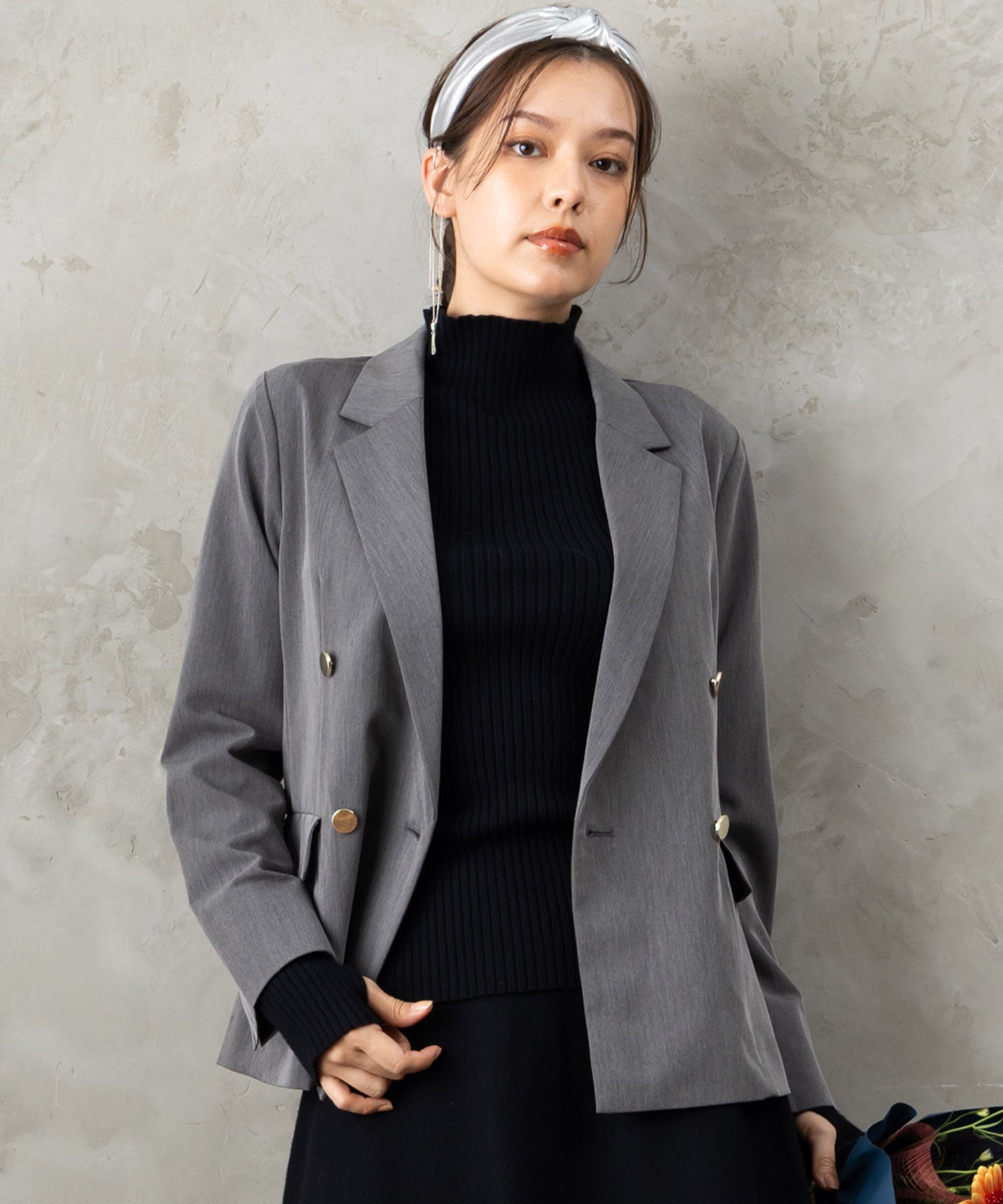 20-1183【JETSET SOLO PLUS】サイロストレッチツイルWブレストジャケット