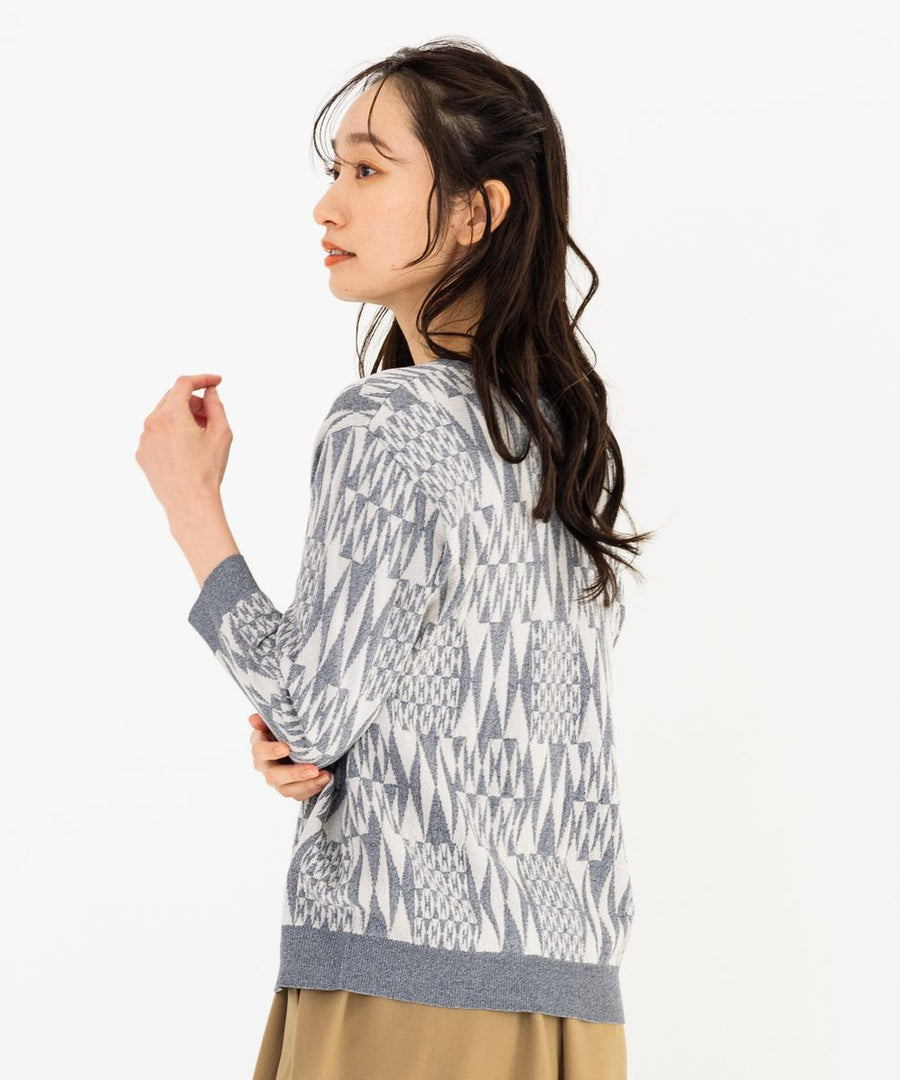 大きいサイズ レディース ニット 柄ニット 9分袖|sabstreet my standard(サブストリートマイスタンダード) 公式通販