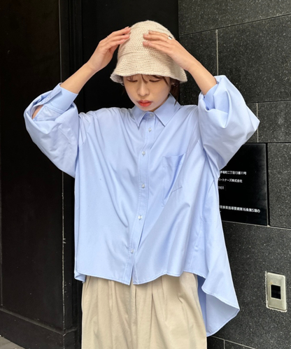 【FONT LAB】バックロゴフレアシャツ