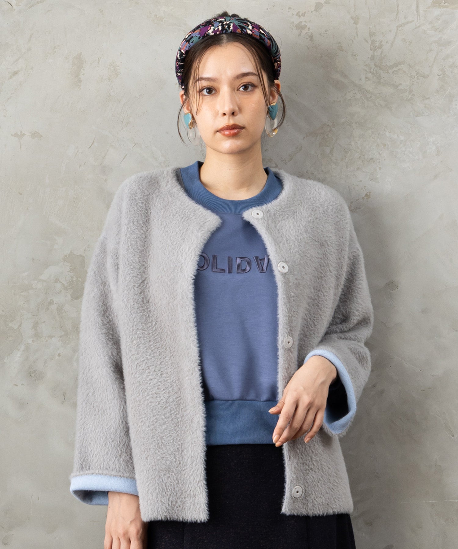 【FONT LAB】ダブルフェイスフェザーコーディガン’25