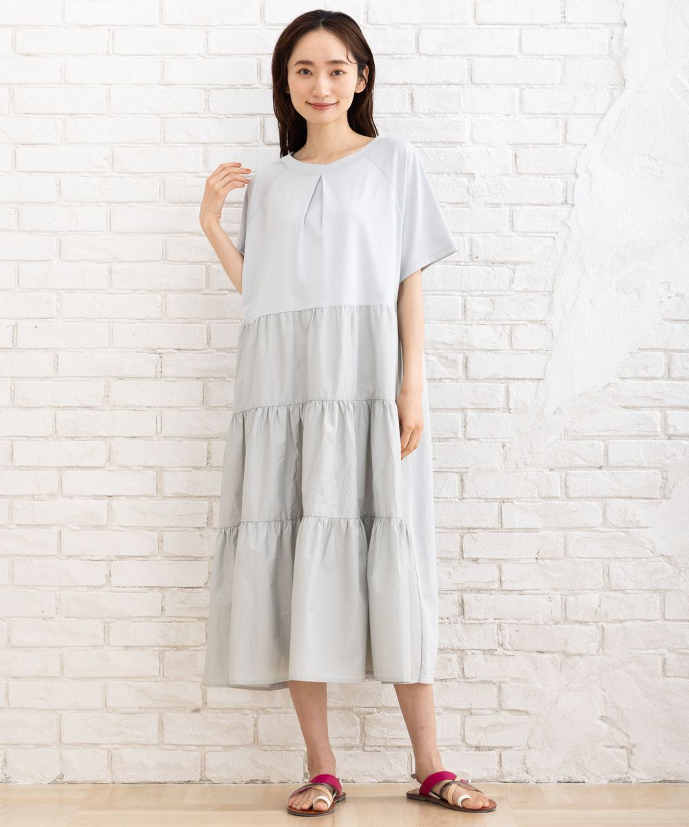 FONTLAB シルケットティアードワンピース