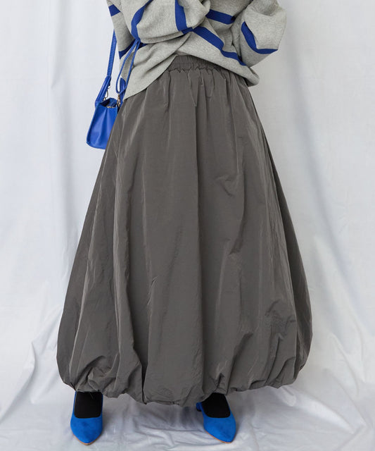 【FONT LAB】ブライトタフタ中綿バルーンスカート