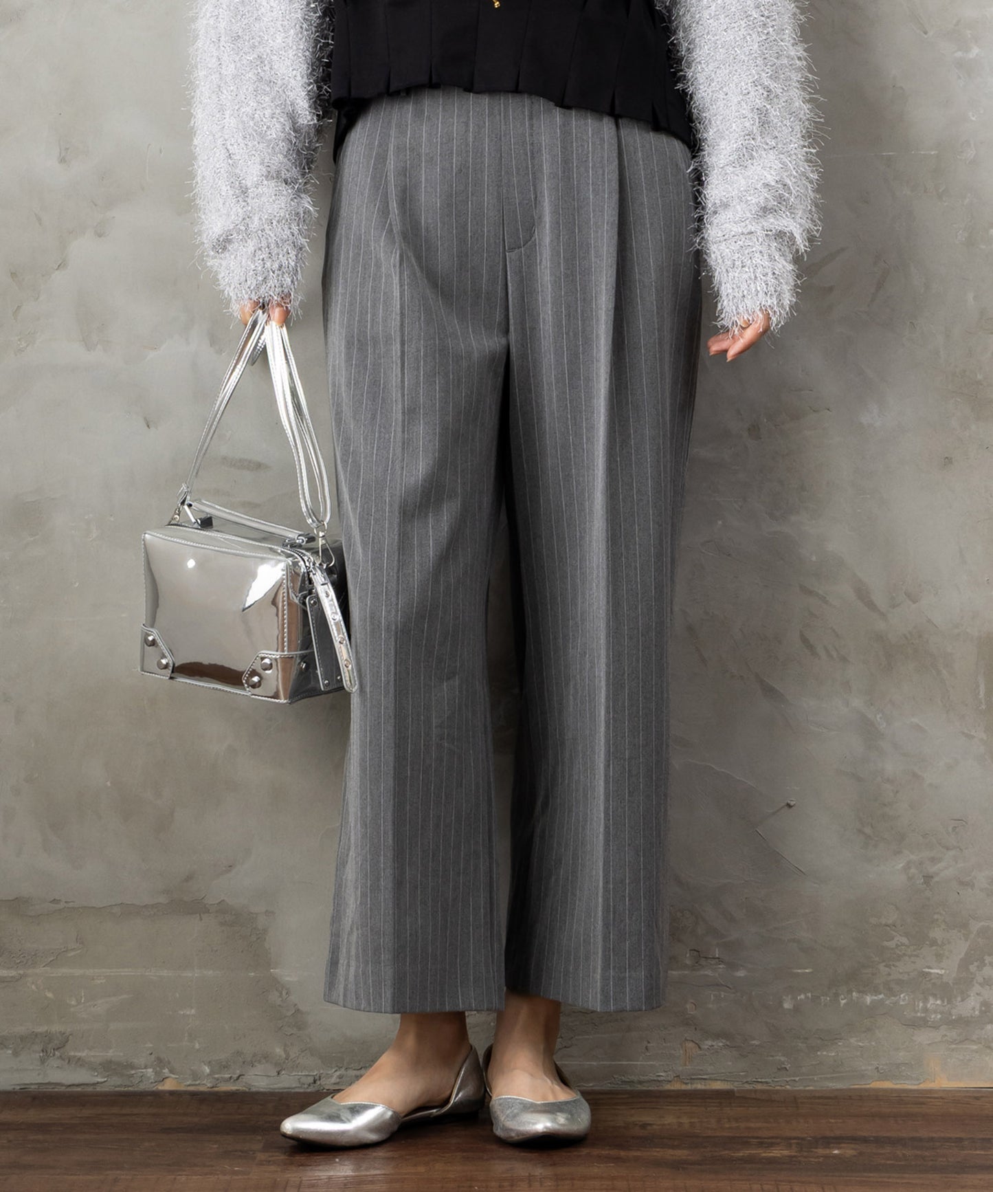 12-1892【JETSET SOLO PLUS】2WAYピーチツイルワイドパンツ