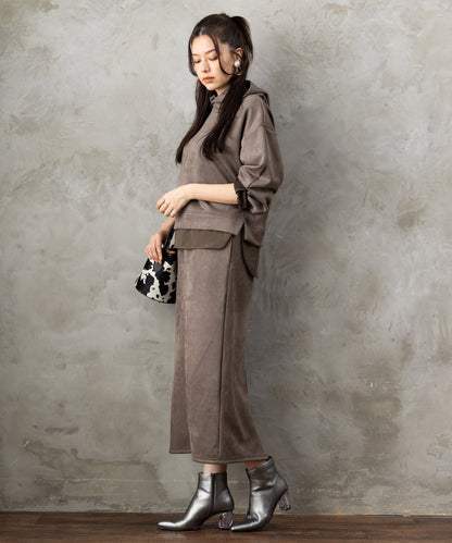 【FONT LAB】起毛ダンボールフーディーセットアップ