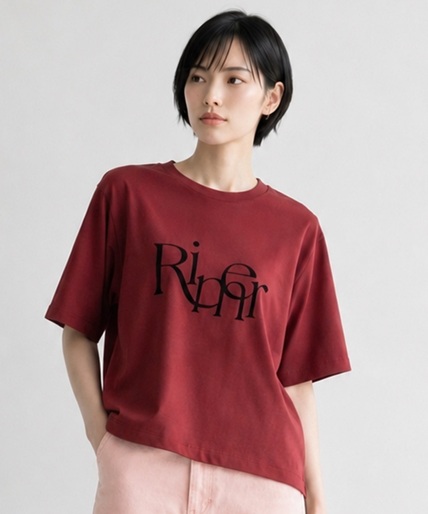 【FONT LAB】ロゴクロップドTブラウス