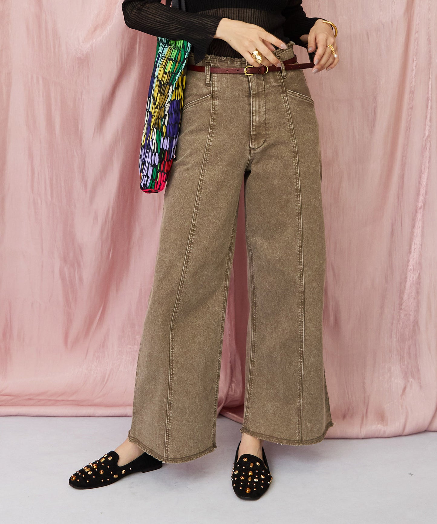 レディース フリンジ ワイド デニム｜JETSET SOLO PLUS(ジェットセットソロプラス) 公式通販｜レディース ファッション きれいめカジュアル