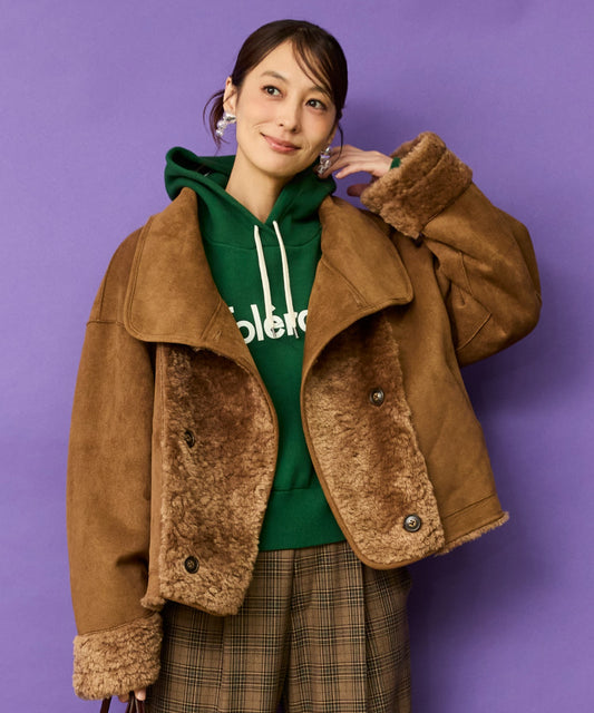 【See U soon】リバーシブルムートンショートコート