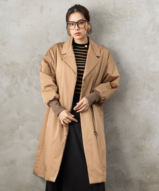 【JETSET SOLO PLUS】LIMONTA スプリットラグランスリーブ中綿ロングコート