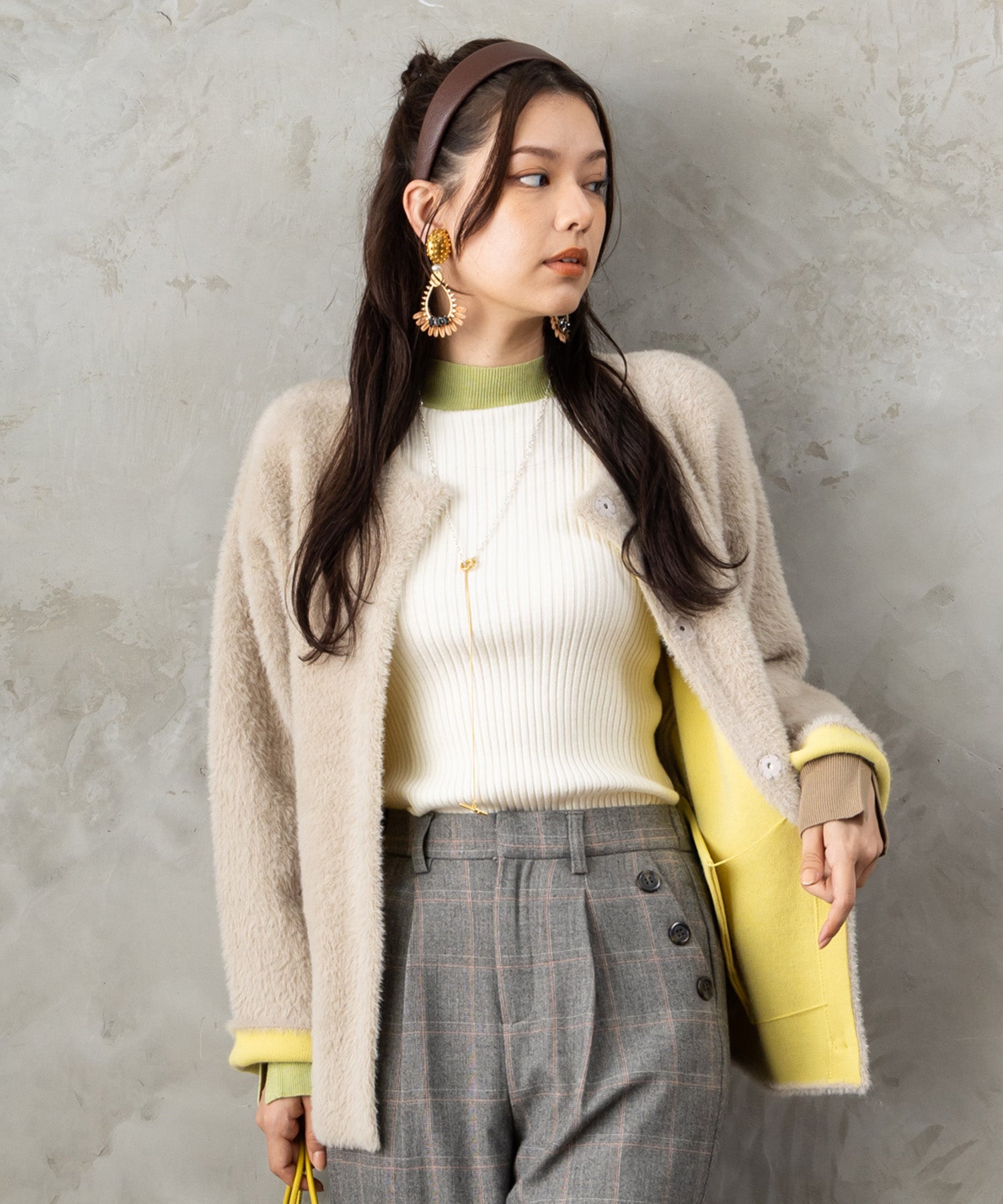 【FONT LAB】ダブルフェイスフェザーコーディガン’25