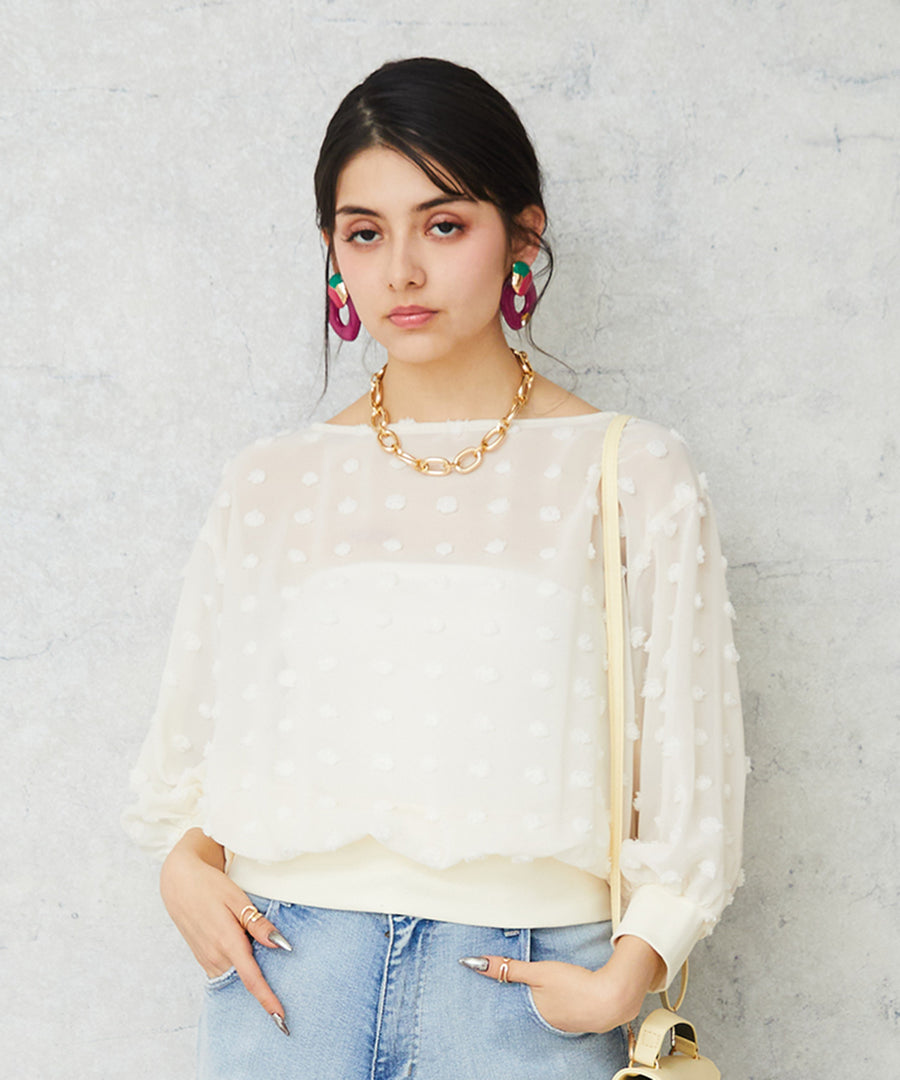 レディース ブラウス 刺繍 ドット柄 ｜JETSET SOLO PLUS(ジェットセットソロプラス) 公式通販｜レディース ファッション きれいめカジュアル