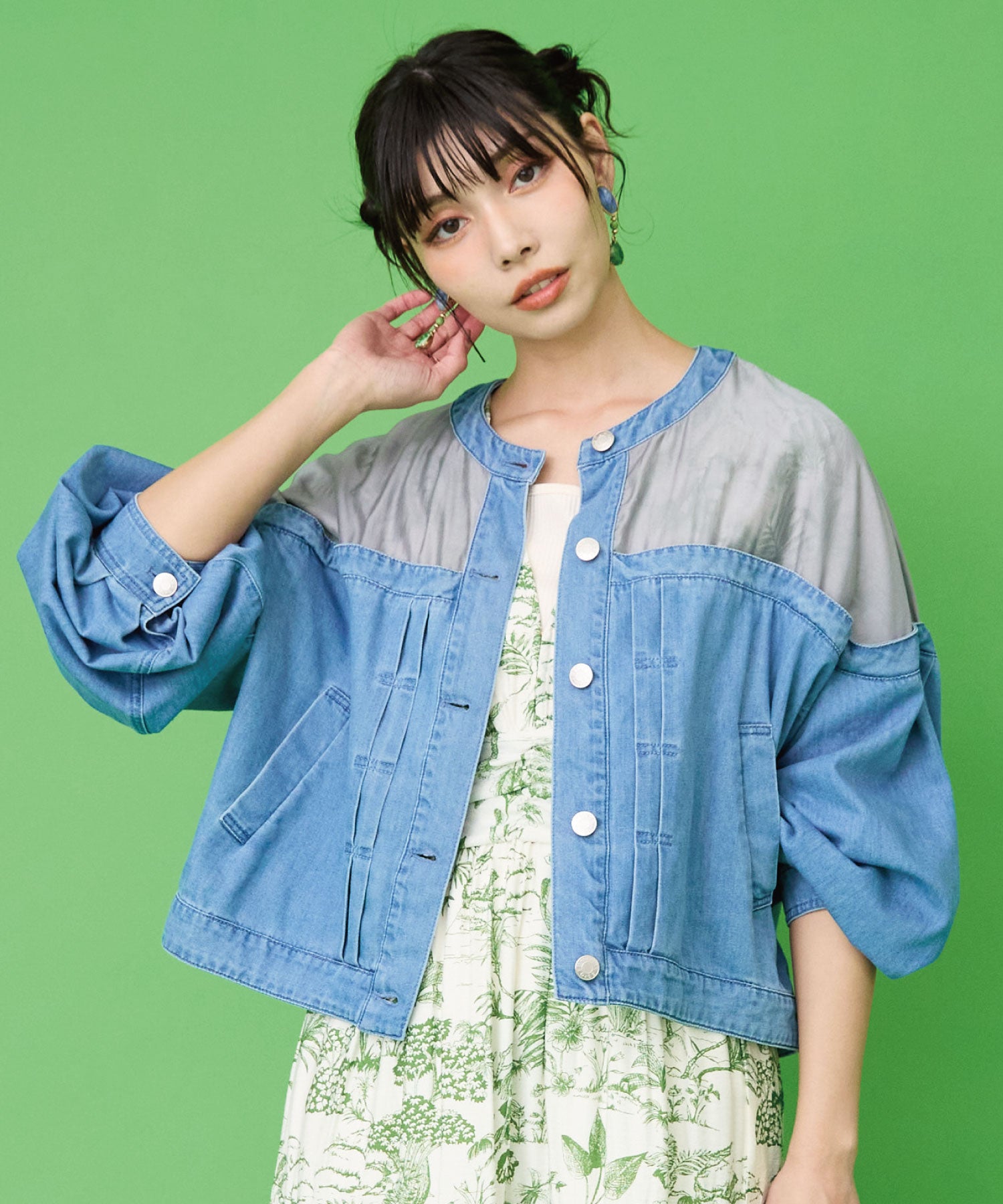 レディース アウター デニムブルゾン レイヤード風｜JETSET SOLO PLUS(ジェットセットソロプラス) 公式通販｜レディース ファッション きれいめカジュアル