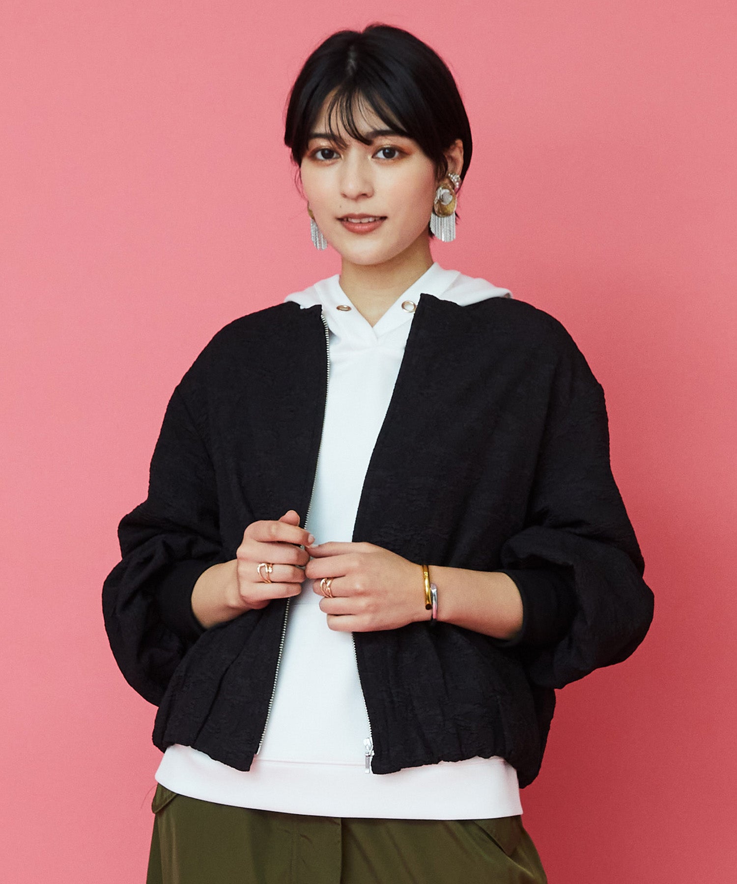 レディース ブルゾン ボリュームスリーブ｜JETSET SOLO PLUS(ジェットセットソロプラス) 公式通販｜レディース ファッション きれいめカジュアル