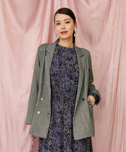 20-1182【JETSET SOLO PLUS】へリンボーンWブレストジャケット