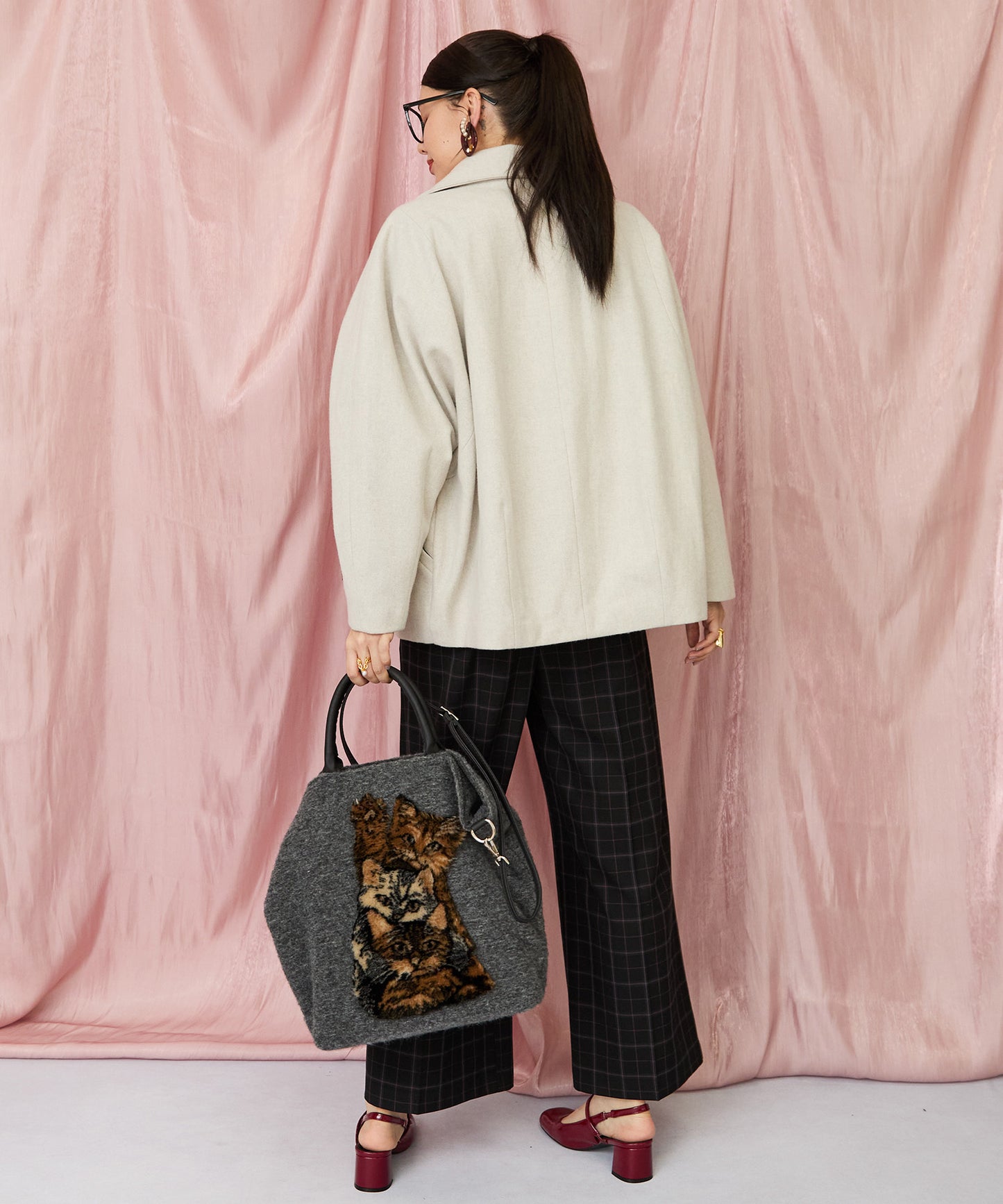 83-6385【TERESA CAMBI】アニマルデザイントートBAG