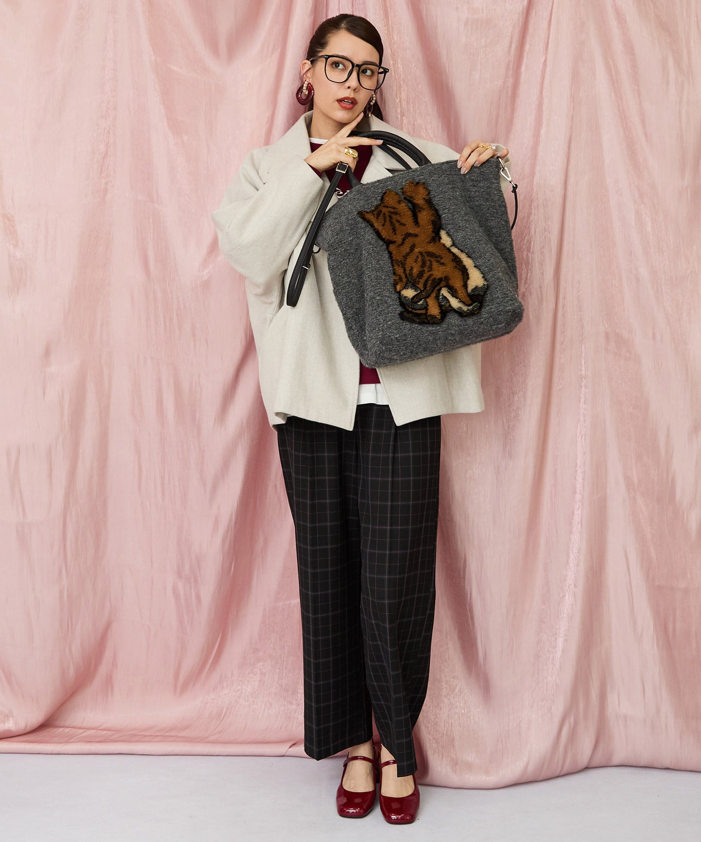 12-1892【JETSET SOLO PLUS】2WAYピーチツイルワイドパンツ