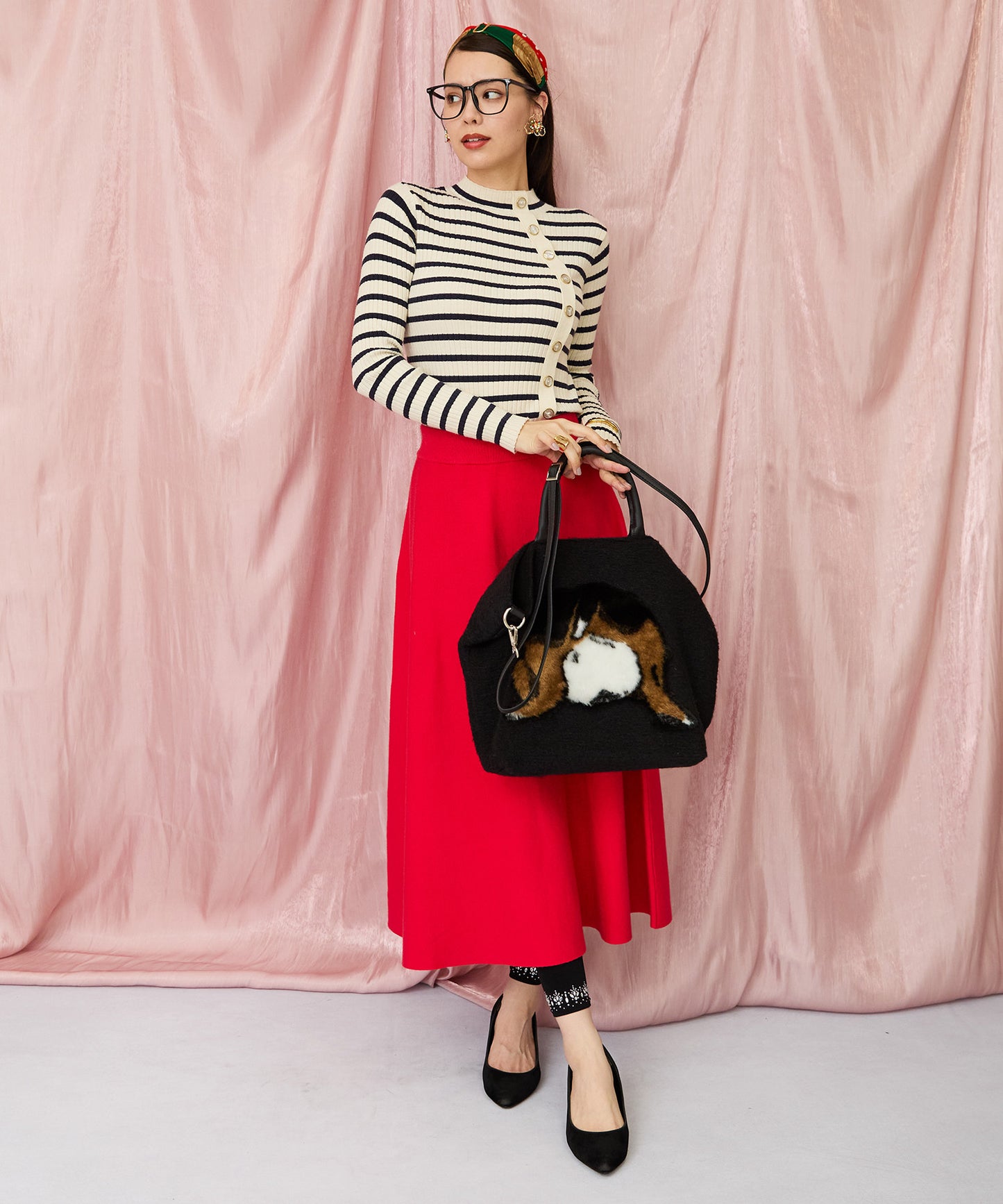 83-6385【TERESA CAMBI】アニマルデザイントートBAG