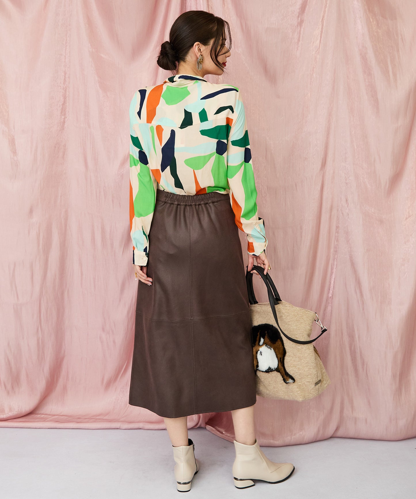 83-6385【TERESA CAMBI】アニマルデザイントートBAG