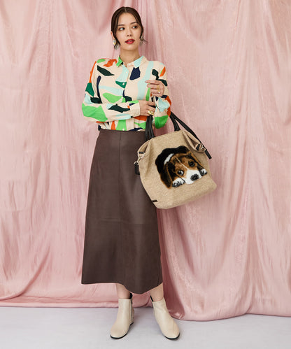 83-6385【TERESA CAMBI】アニマルデザイントートBAG