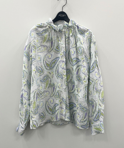 【see U soon】ペイズリー水彩プリントシャツ