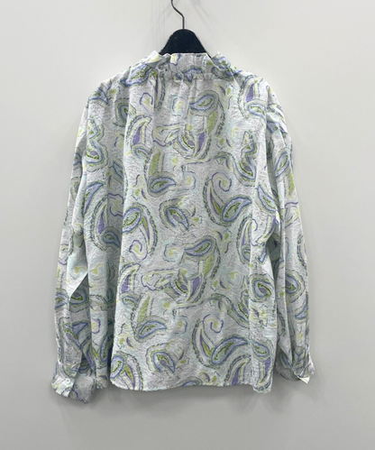 【see U soon】ペイズリー水彩プリントシャツ