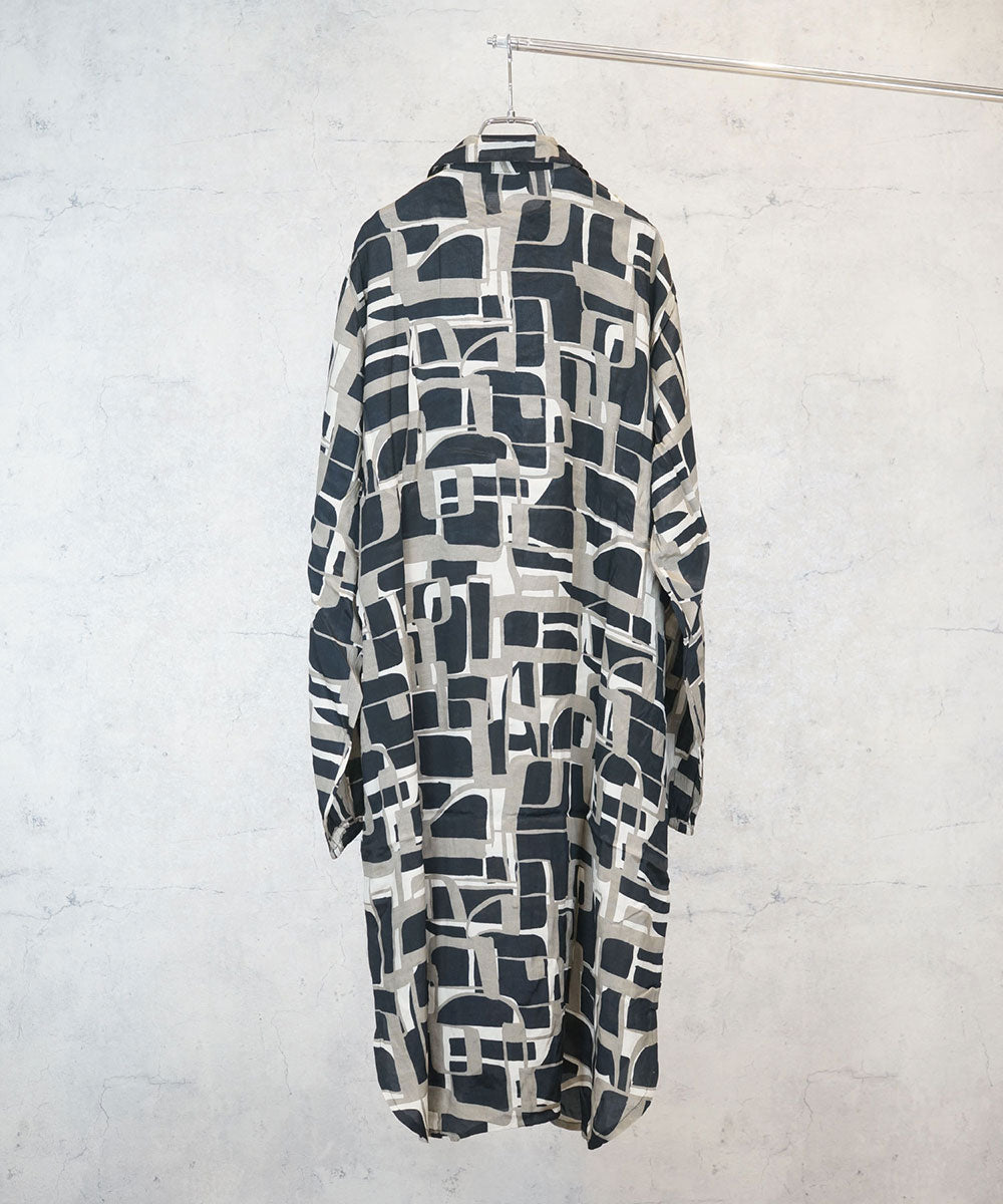 KAFFE アブストラクトパターンシャツチュニック