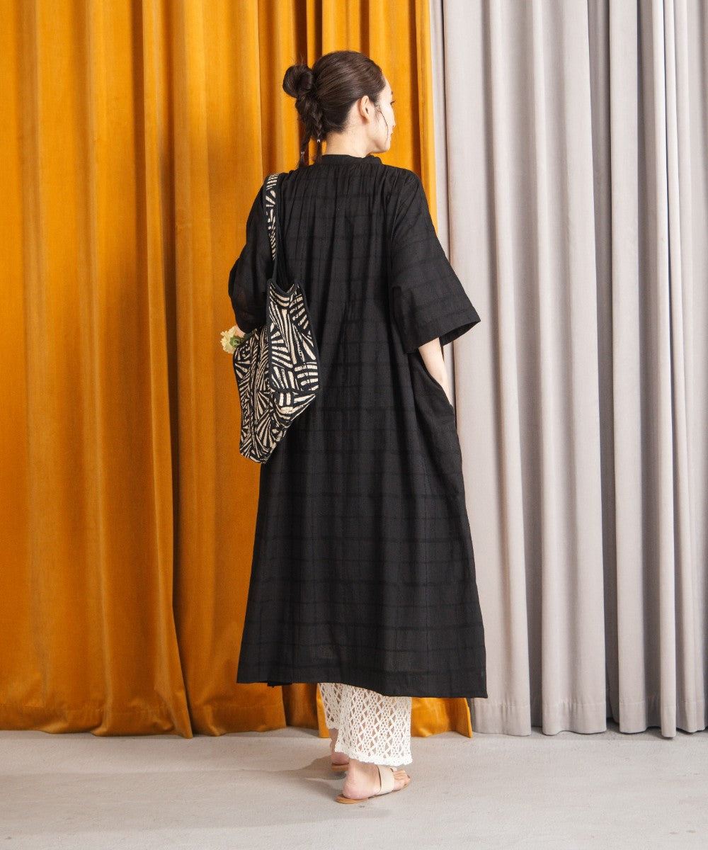 30-9688　21号(6L～) INDESIGN ドビーチェックワンピース【先行予約】