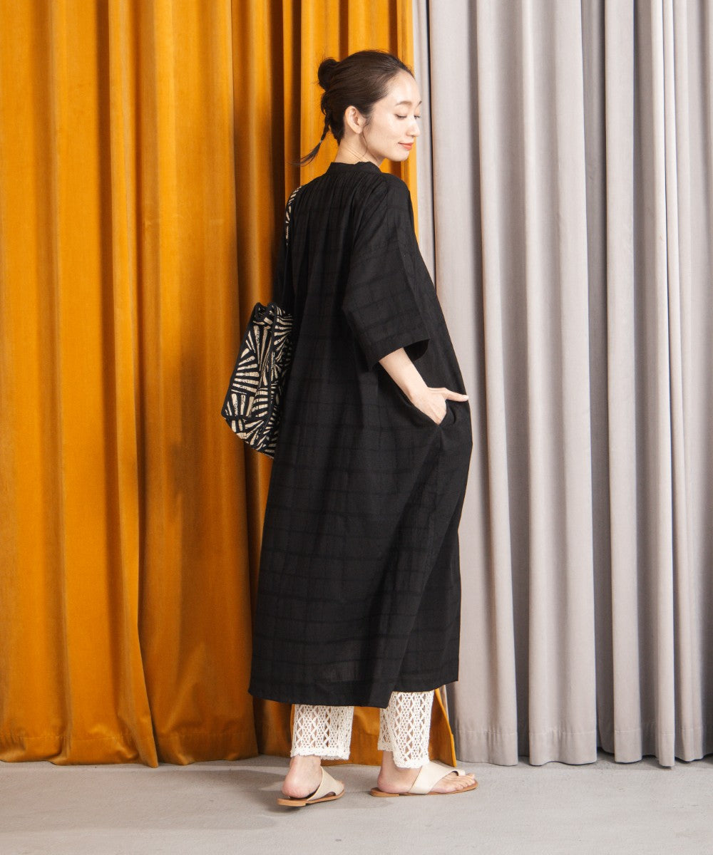 30-9688　21号(6L～) INDESIGN ドビーチェックワンピース【先行予約】