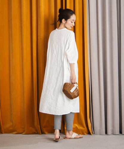 30-9689　INDESIGN ドビーストライプシャツワンピース【先行予約】