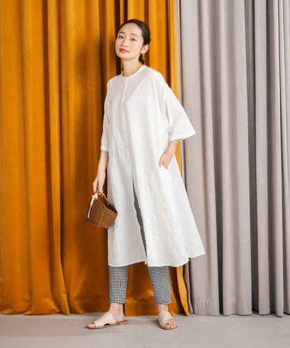 30-9689　INDESIGN ドビーストライプシャツワンピース【先行予約】