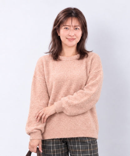 【sabstreet bis】【web限定】 クルーネック杢ニット【先行予約】