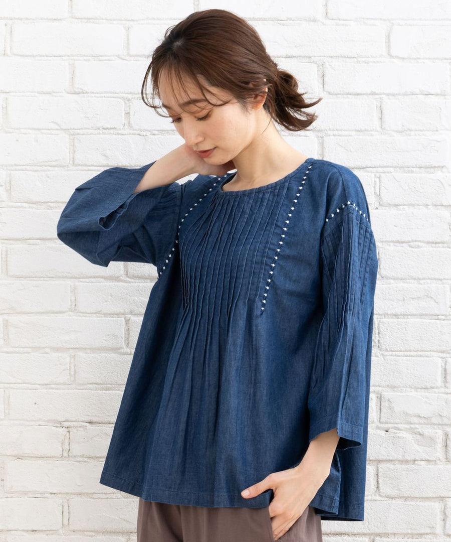 大きいサイズ レディース ブラウス デニムブラウス 刺繍|sabstreet my standard(サブストリートマイスタンダード) 公式通販