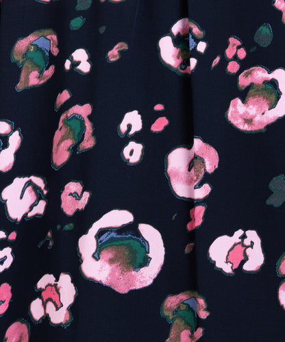 01-6667 NUMPH 【リミサロ】ブラーフラワープリントシャツ