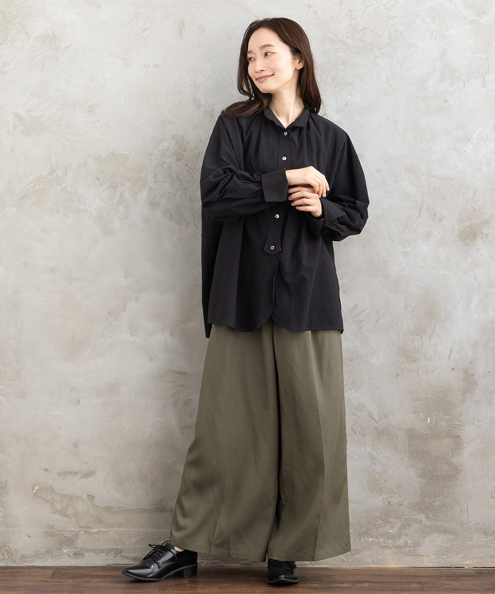 大きいサイズ レディース ブラウス 上品シャツ ゆったりシルエット