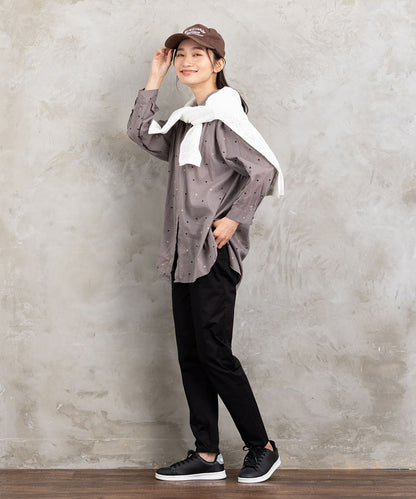 ホイルドットプリントシャツ