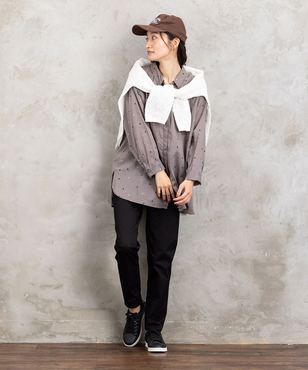 ホイルドットプリントシャツ