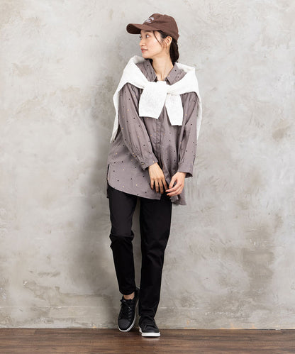 ホイルドットプリントシャツ