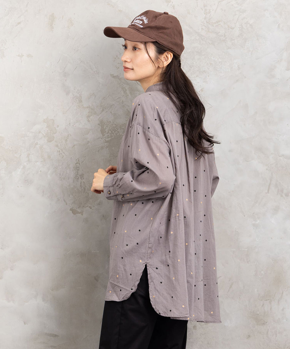 21号(6L～) ホイルドットプリントシャツ