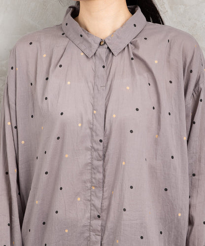 ホイルドットプリントシャツ