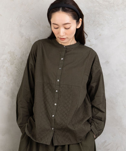 21号(6L～) INDESIGN レースパッチワークブラウス