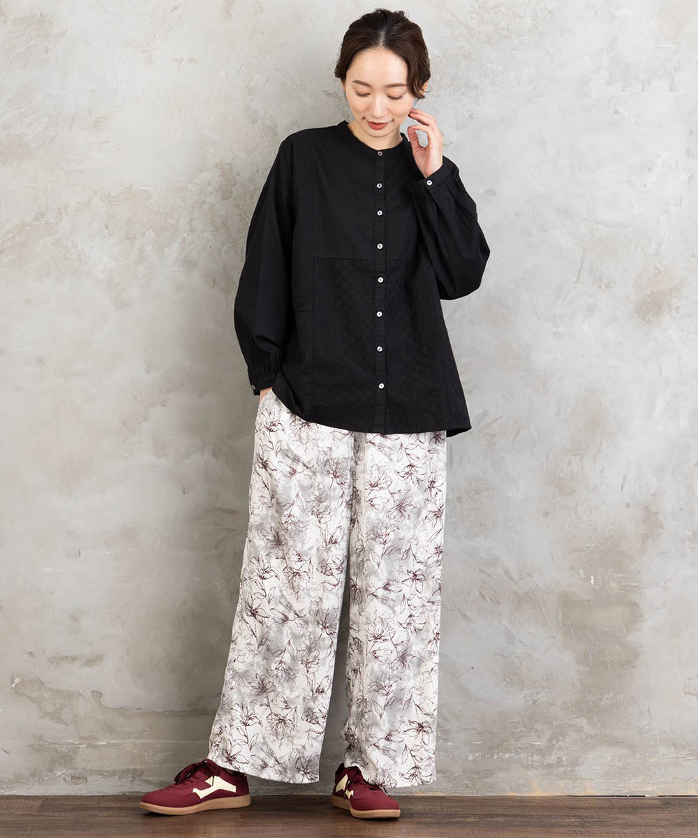 21号(6L～) INDESIGN レースパッチワークブラウス