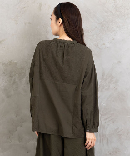 21号(6L～) INDESIGN レースパッチワークブラウス