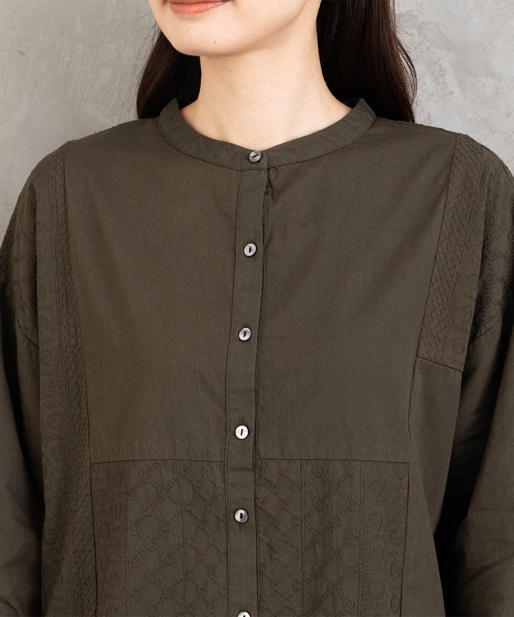 21号(6L～) INDESIGN レースパッチワークブラウス