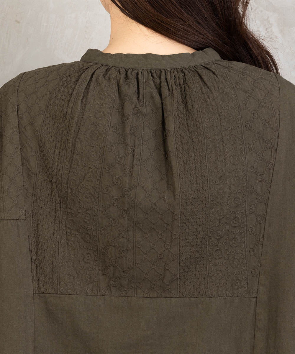 INDESIGN レースパッチワークブラウス