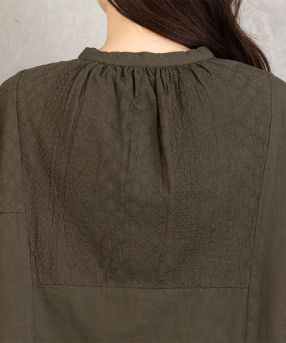 21号(6L～) INDESIGN レースパッチワークブラウス