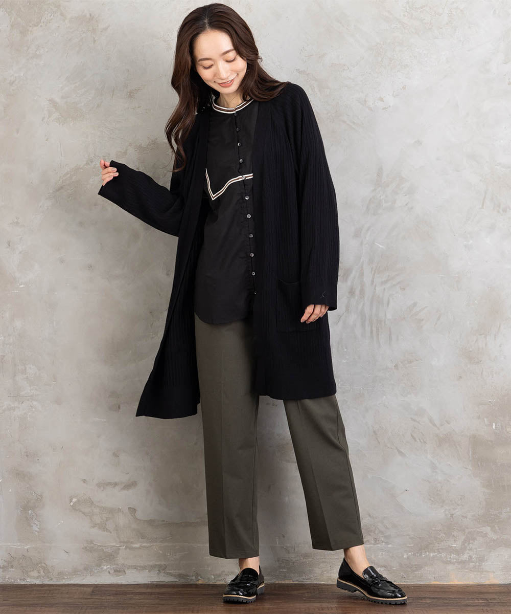 INDESIGN コードエンブロイダリーバンドカラーブラウス