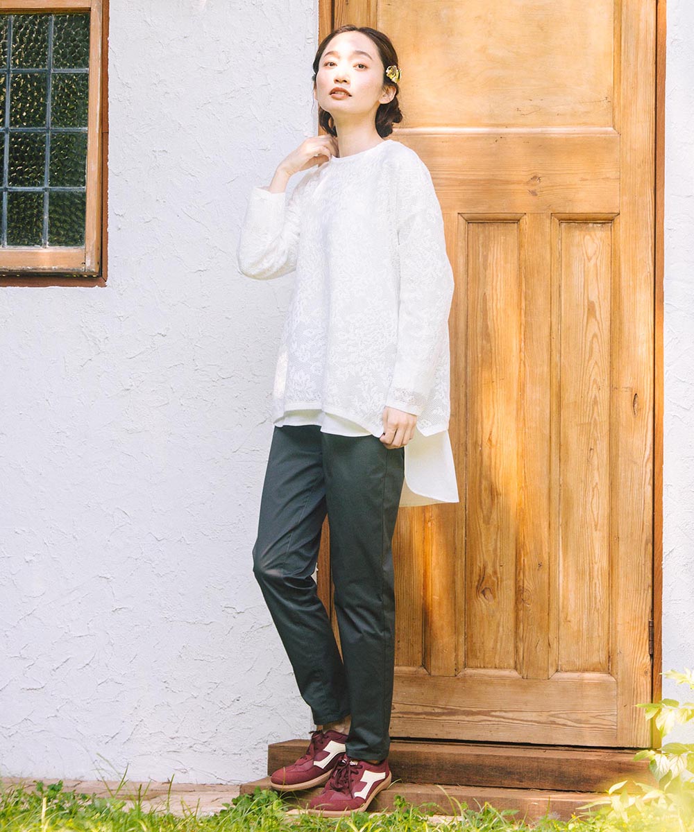 FONTLAB ジョーゼットロングブラウス