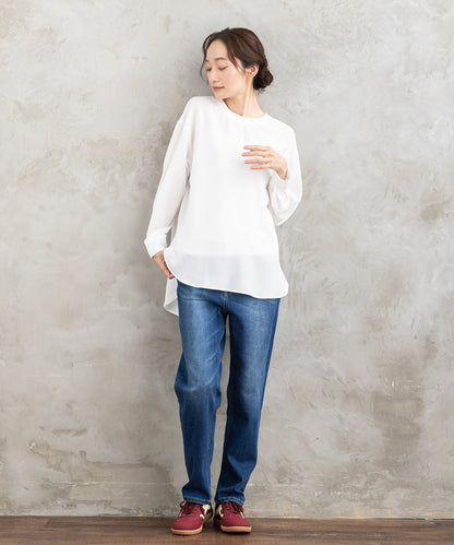 21号(6L～) FONTLAB ジョーゼットロングブラウス